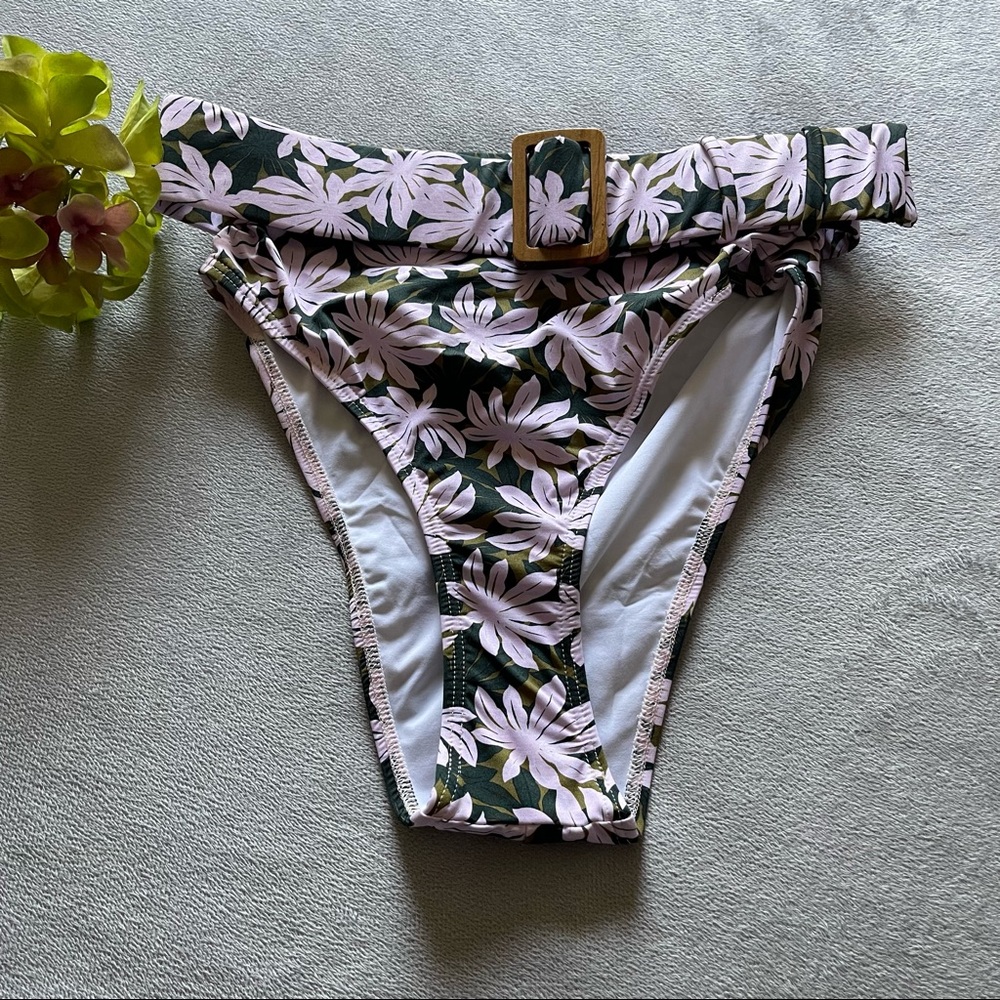 Alexandra Miro multicolored hi rise hi cut swim bottoms, size S